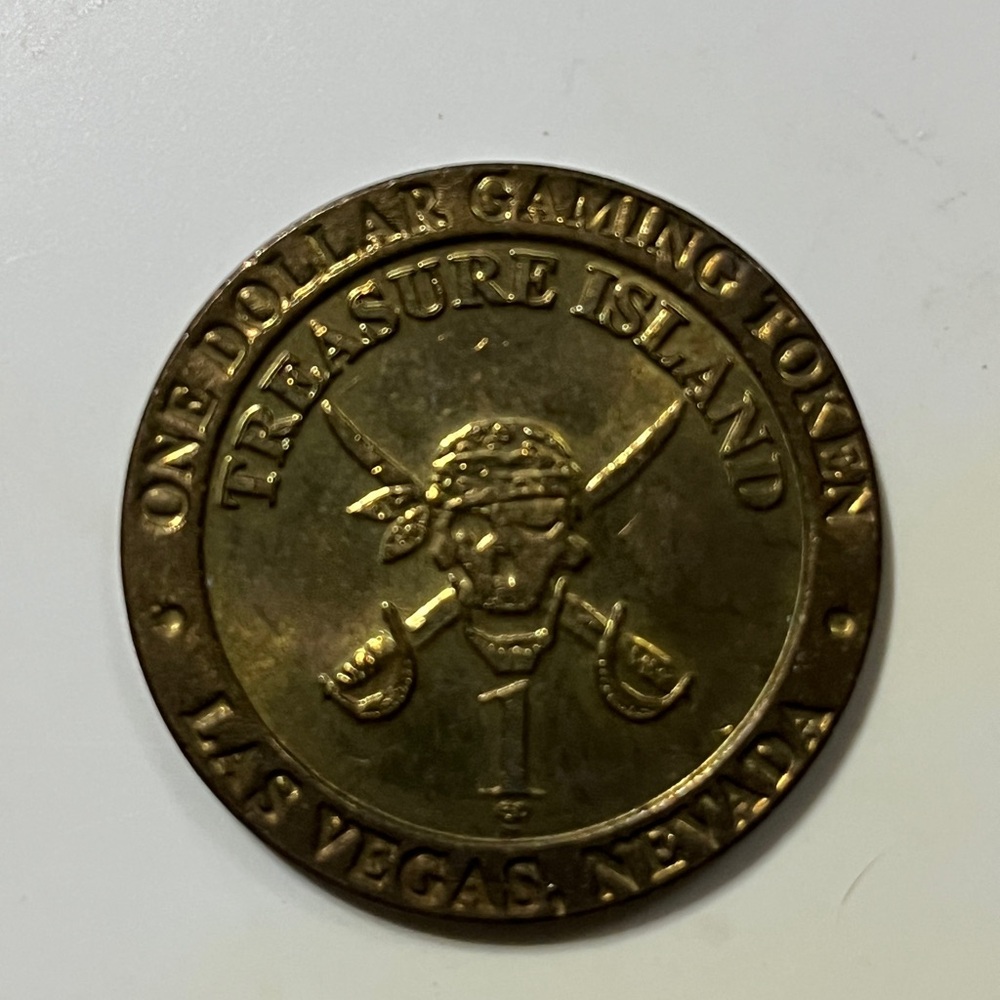 ? BRONZE ? TREASURE ISLAND LAS VEGAS, NV COLLECTIBLE PIRATE DOUBLOON